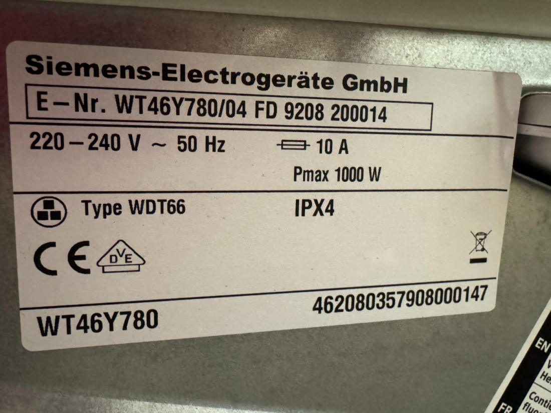 Siemens б/у WM14Y791 + WT46Y780 (комплект)