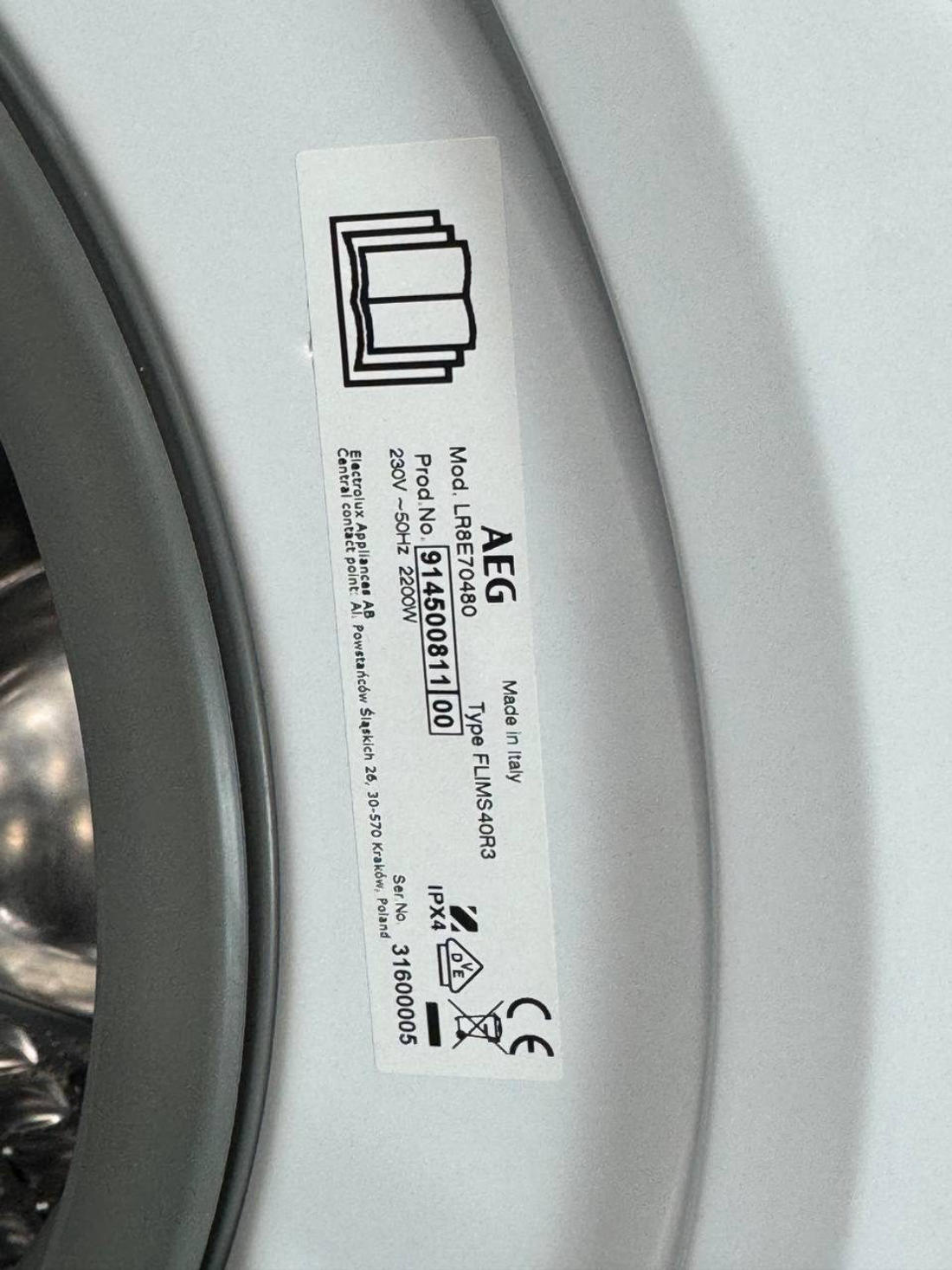AEG б/у LR8E70480 (Type FLIMS40R3)